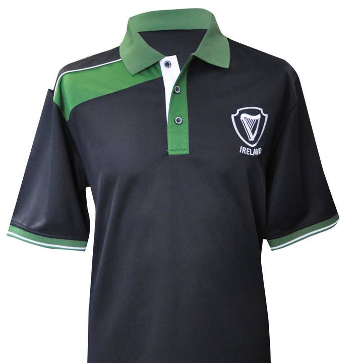 Ireland Navy Panelled Polo Shirt for wholesale by James Trading Group INC