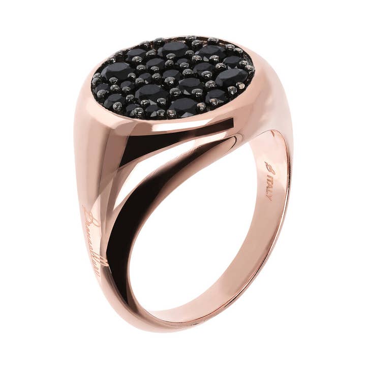 Chevalier Ring with Round Pavé for wholesale by Bronzallure