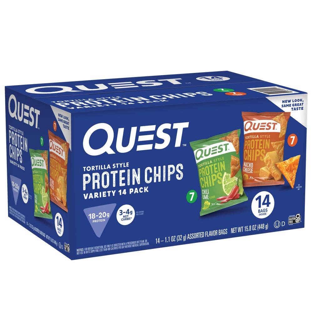 Swift Trade Group LLC - Wholesale Chips - Quest Tortillastijl Proteïne Chips, Variety Pack, 14 stuks van 32 g2