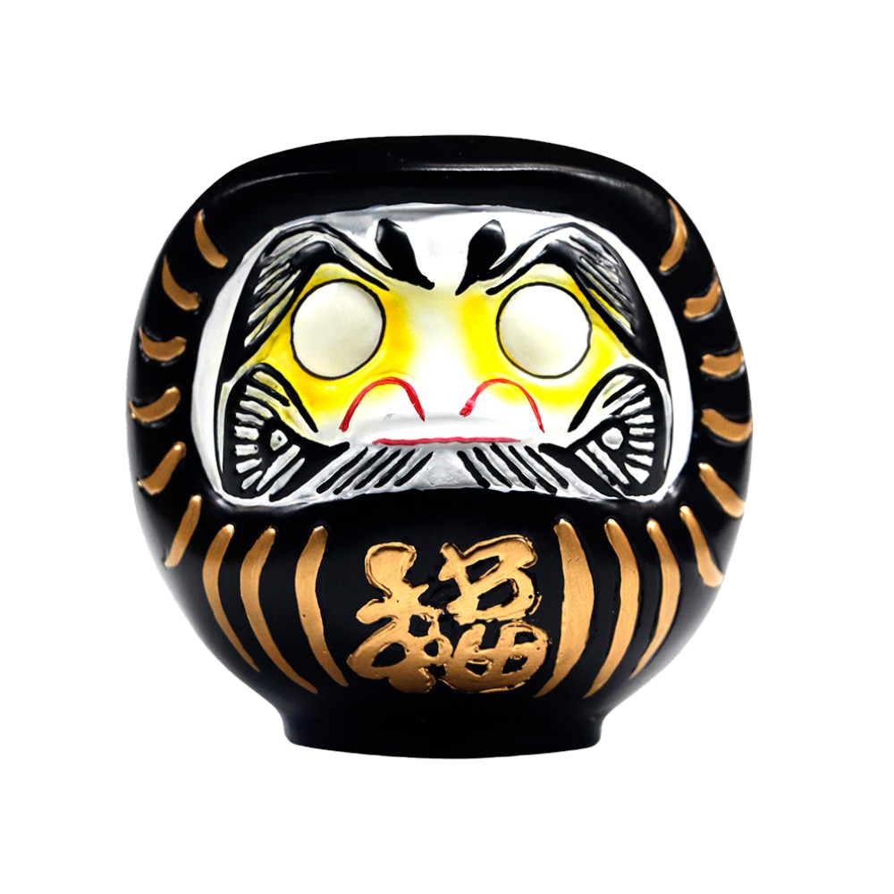 Urban Tokyo – wholesale Decorative figurine – 3.5 Inch Lucky Daruma Black Stability Unpainted Eyes (1/36)4