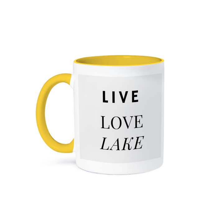 3dRose - Wholesale Coffee Mug - 3dRose, Image with text LIVE LOVE LAKE, Mug
