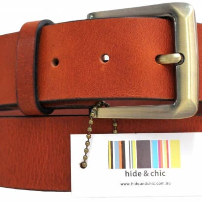 hide & chic – Großhandel Gürtel – Damen – Hide & Chic Vollnarbenledergürtel. 38 mm breit Stil: 410057