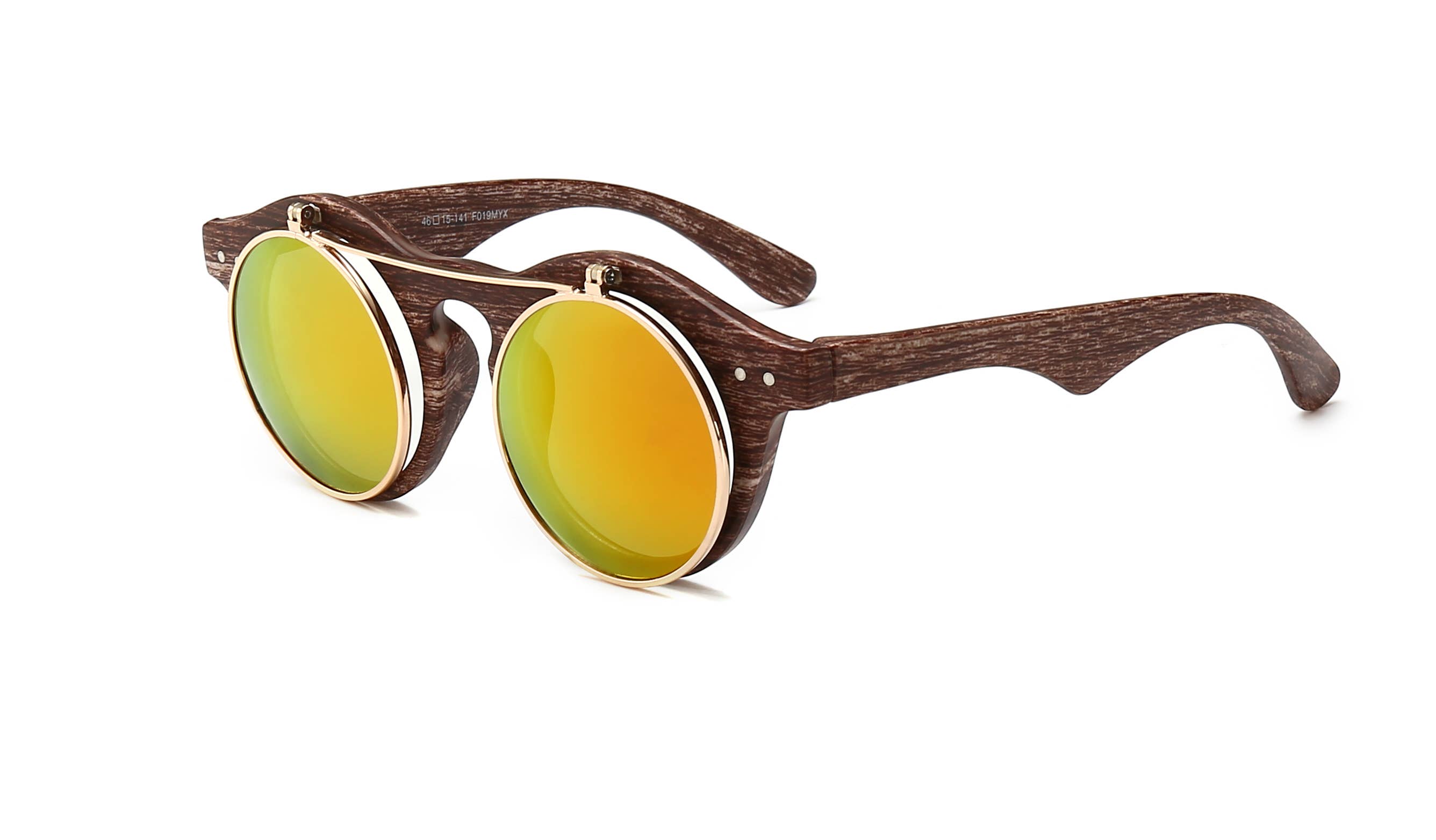 Trio Trading - Wholesale Sunglasses - Unisex - Retro Flip Up Sunglasses For Unisex Assorted 12 Pack6