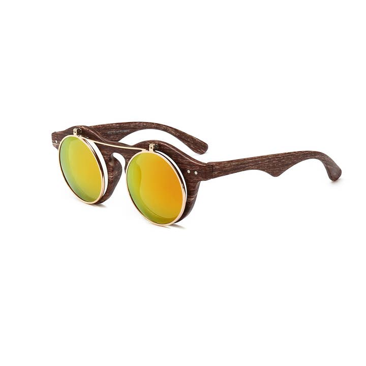 Trio Trading - Wholesale Sunglasses - Unisex - Retro Flip Up Sunglasses For Unisex Assorted 12 Pack6