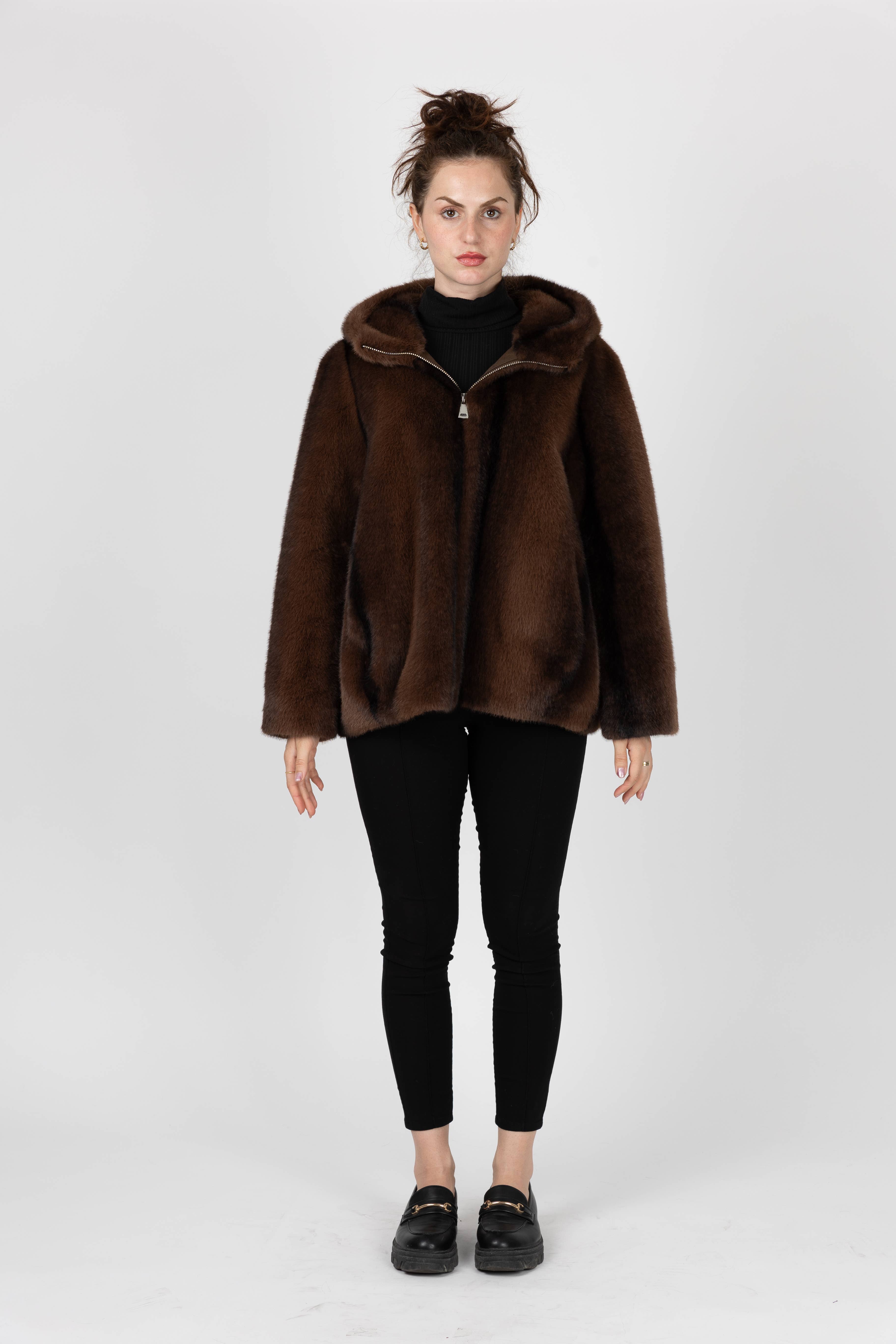 KZELL PARIS - Wholesale Fur/Faux Fur Coat - Women's - FAUX FUR STRIPED JACKET3