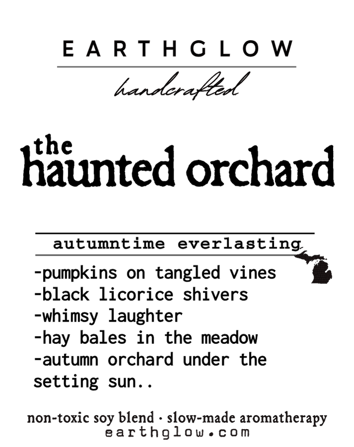 Earthglow - Wholesale Jar/Filled Candle - The Haunted Orchard  | 10.75 oz Natural Soy Blend Candle1