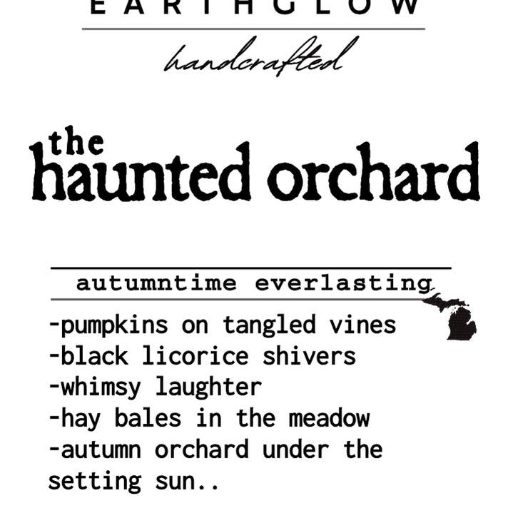 Earthglow - Wholesale Jar/Filled Candle - The Haunted Orchard | 10.75 oz Natural Soy Blend Candle1