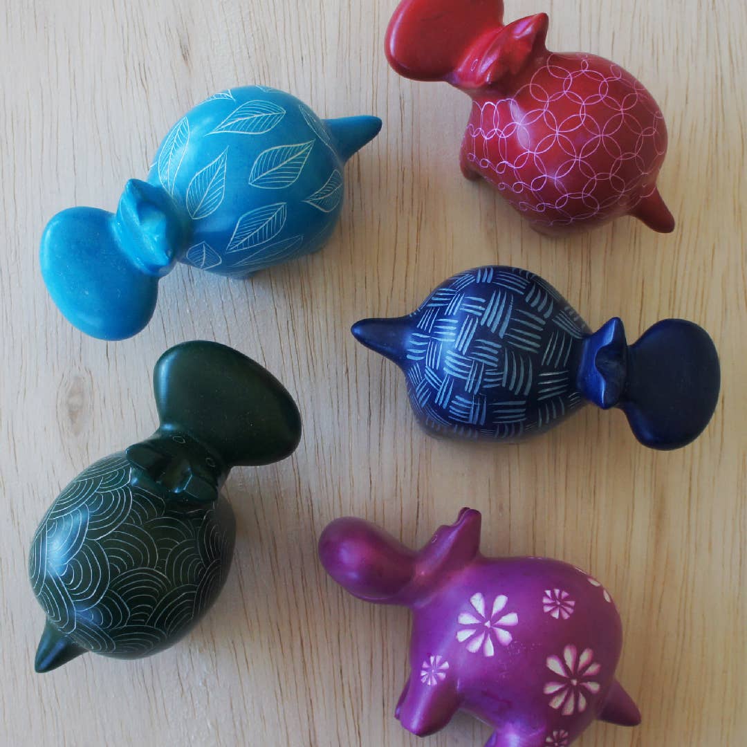 Venture Imports LLC - Vente Figurine décorative - Hippopotame coloré1