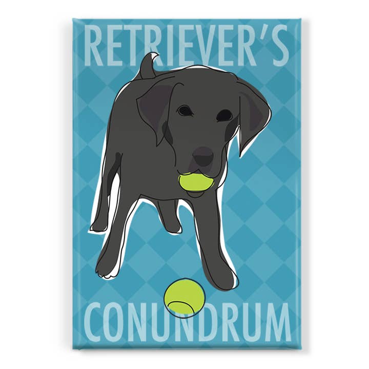 Labrador Retriever Dog Magnet - Retriever's Conundrum for wholesale by Pop Doggie