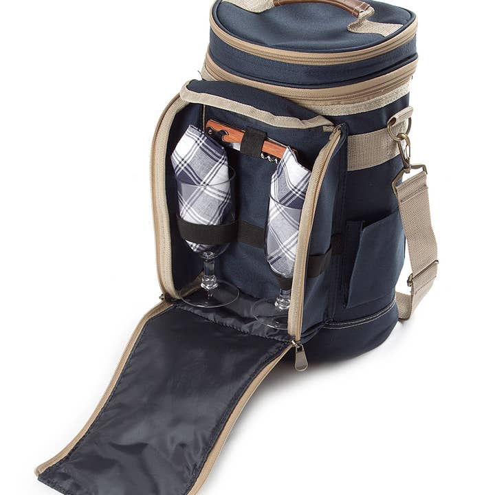 Contour Admiral Blue Wine Cooler Bag for Two People for wholesale by Greenfield Collection