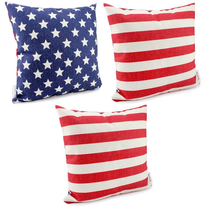Kurated Korner - Wholesale Sierkussensloop - AuldHome Design kussenslopen met Amerikaanse vlag, set van 37
