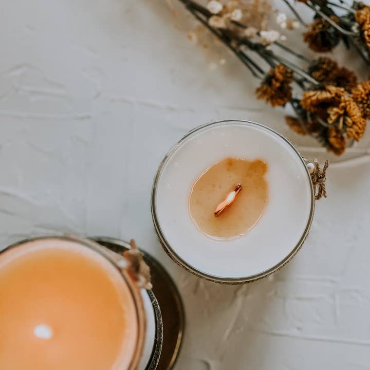 Soy Into You® – Engroshandel Glaslys – Mimosa 100% sojakrukke/fyldt stearinlys2