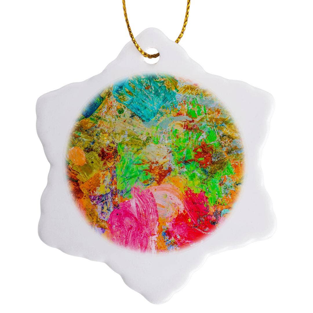 3dRose - Vente Objets de décoration - 3dRose, Palette artistique lumineuse et épurée abstraite, Ornement0