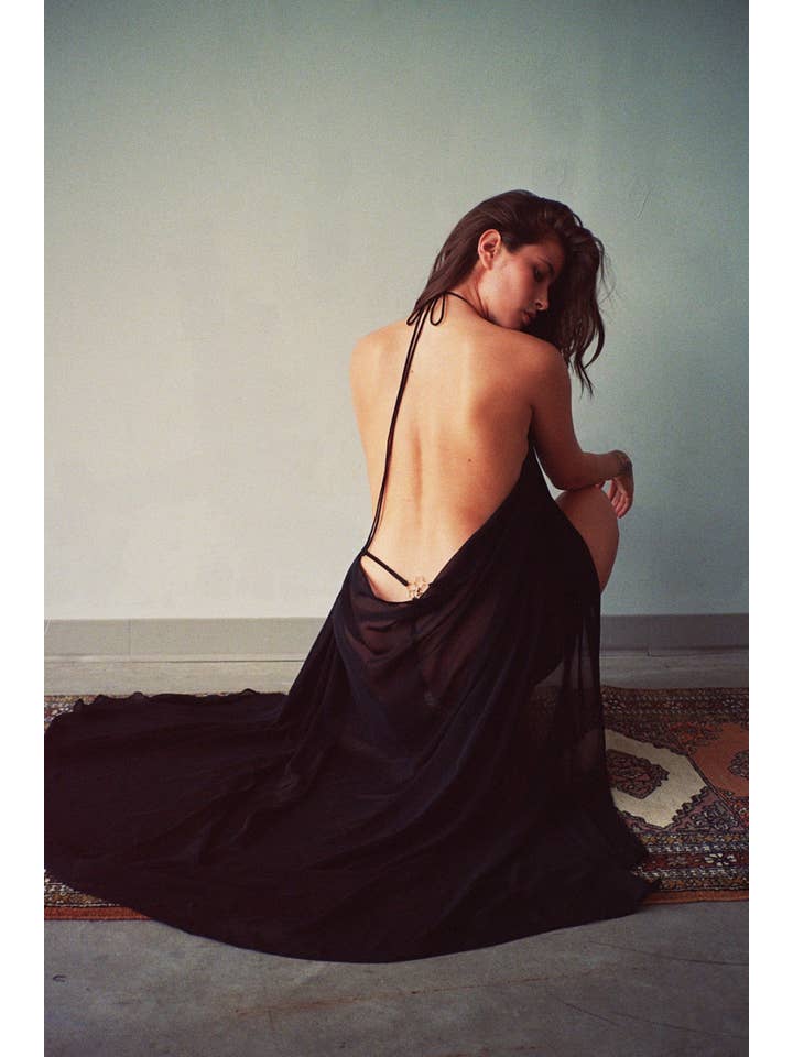 KAT ZARRA – Großhandel Kleid – Damen – Halfter-Kleid aus Seide