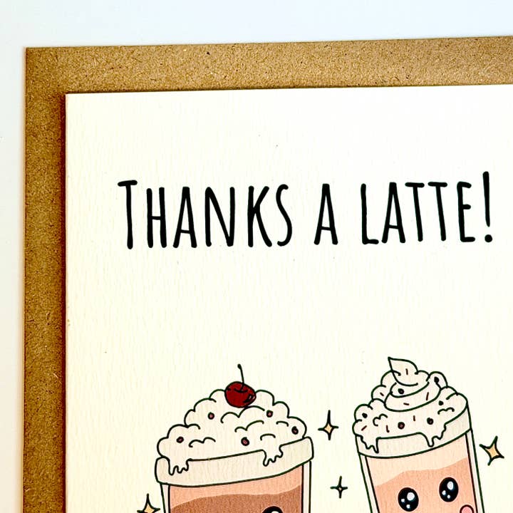 Kaffe Tack Klistermärke Kort|Tackkort för wholesale av Puntastic & Ho