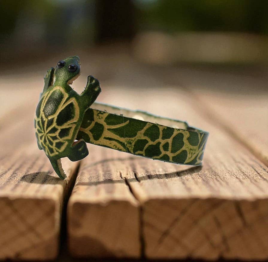 Sunflower Handmade leather inc - Wholesale Bangle Bracelet - Br360 Handmade Leather Turtle Bracelet4