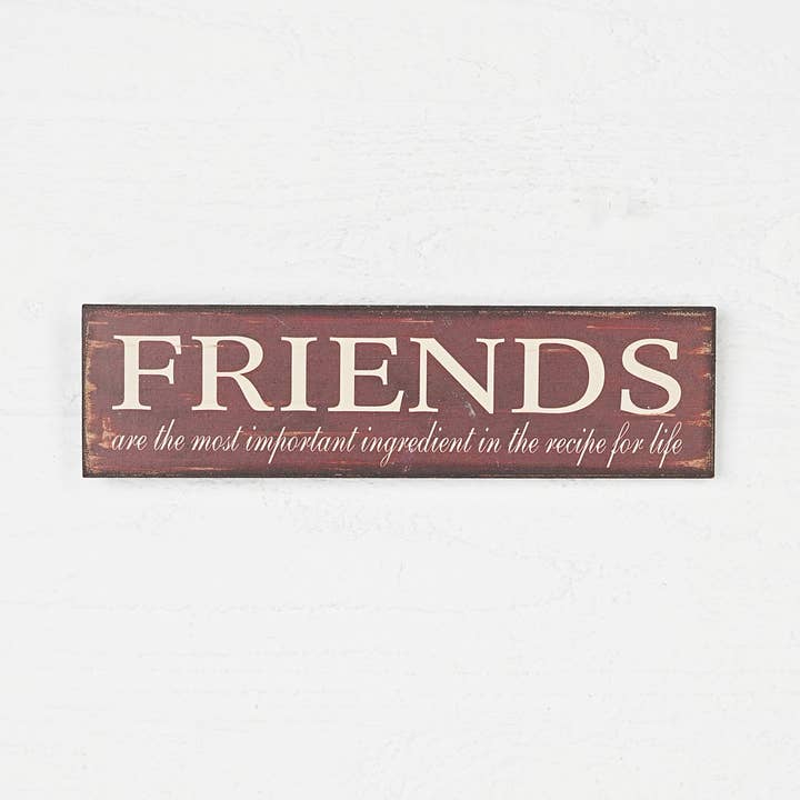 Impressive Enterprises, Inc. - Wholesale Sign - M2519B-Word Sign-Friend-BG/Cream-11inLx3inWx0.25inThick