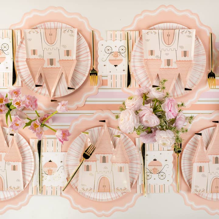 Gatherings by Curated Paperie – wholesale Disposable plate – PRN25-DP4-Princess Castle Shaped Plates2
