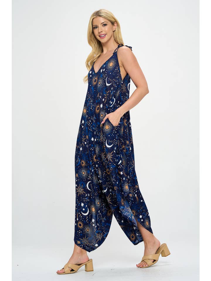 Kathmandu Imports - Wholesale Jumpsuit - Women's - Galaxy Print Jumpsuit (TH-1770)