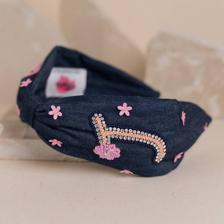 Bandeau brodé Betty Cooper Iniziale - J pour la vente par Elaa