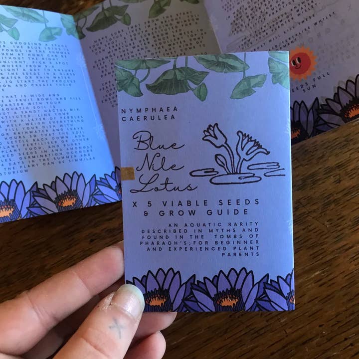 lotusleafaltars - Vente Graines de plantes - Pack de graines de nénuphar Blue Lotus Easy Grow, plante aquatique rare1