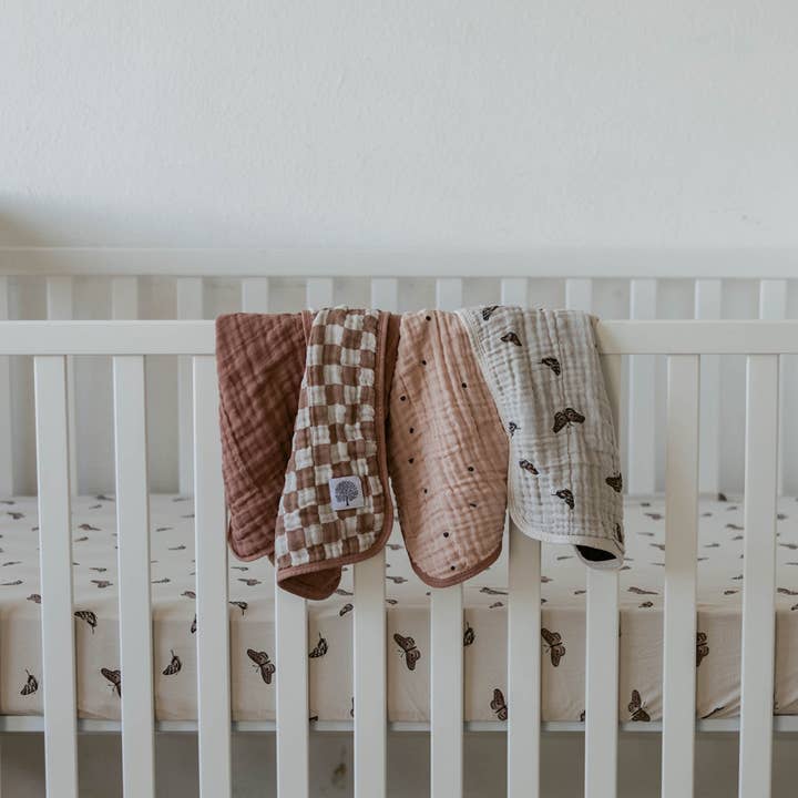 Butterfly Set - Muslin Burp Cloths (4 Pack) for wholesale on Faire2