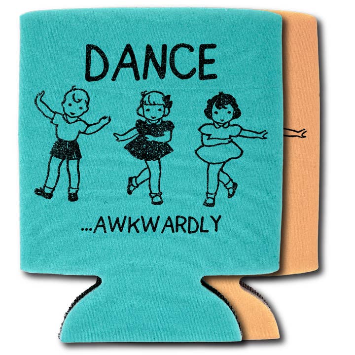 Dance Awkwardly – Can Cooler for wholesale by Static Cat Studio