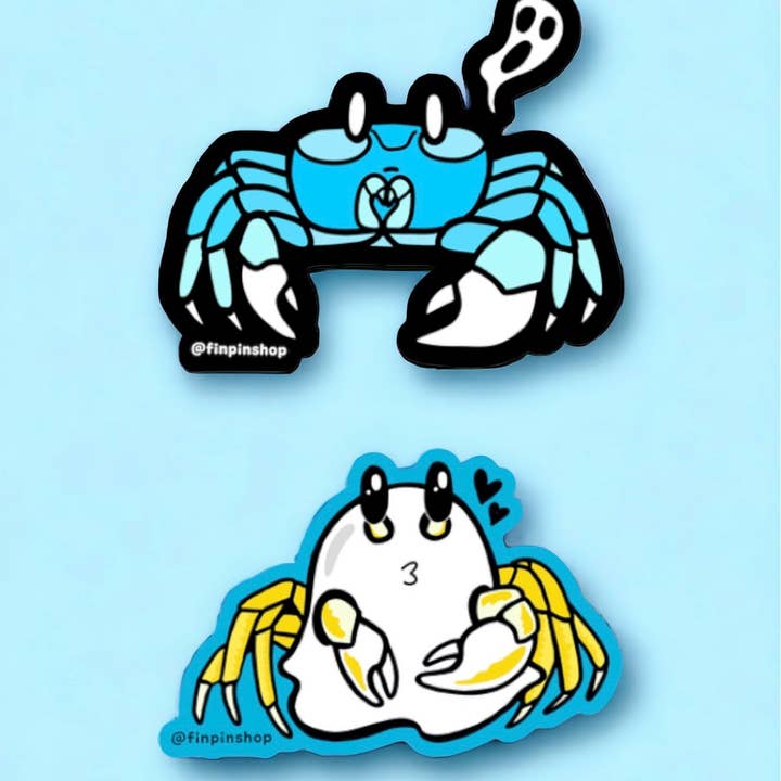 Spöklika spökkrabbklistermärken för wholesale av Fin Pin Shop