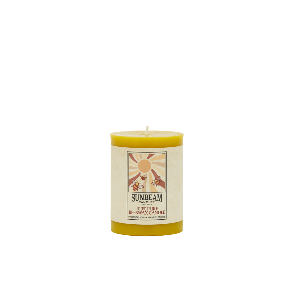 Sunbeam Candles, Inc - Wholesale Pillar Candle - Beeswax Smooth Pillars - Natural1