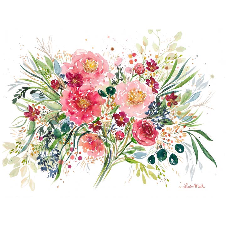 Rosa Pfingstrosen - Kunstdruck für den Großhandel von Create Joy Project