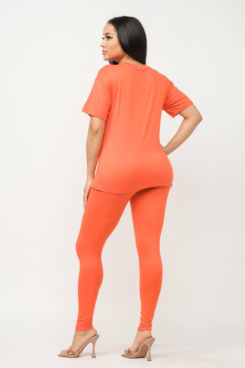 Julia by LoveJ - Wholesale Top & Pant Set (NOT Loungewear) - Women's - Plus Size Brushed Dty Round Neck Top Leggings Set12