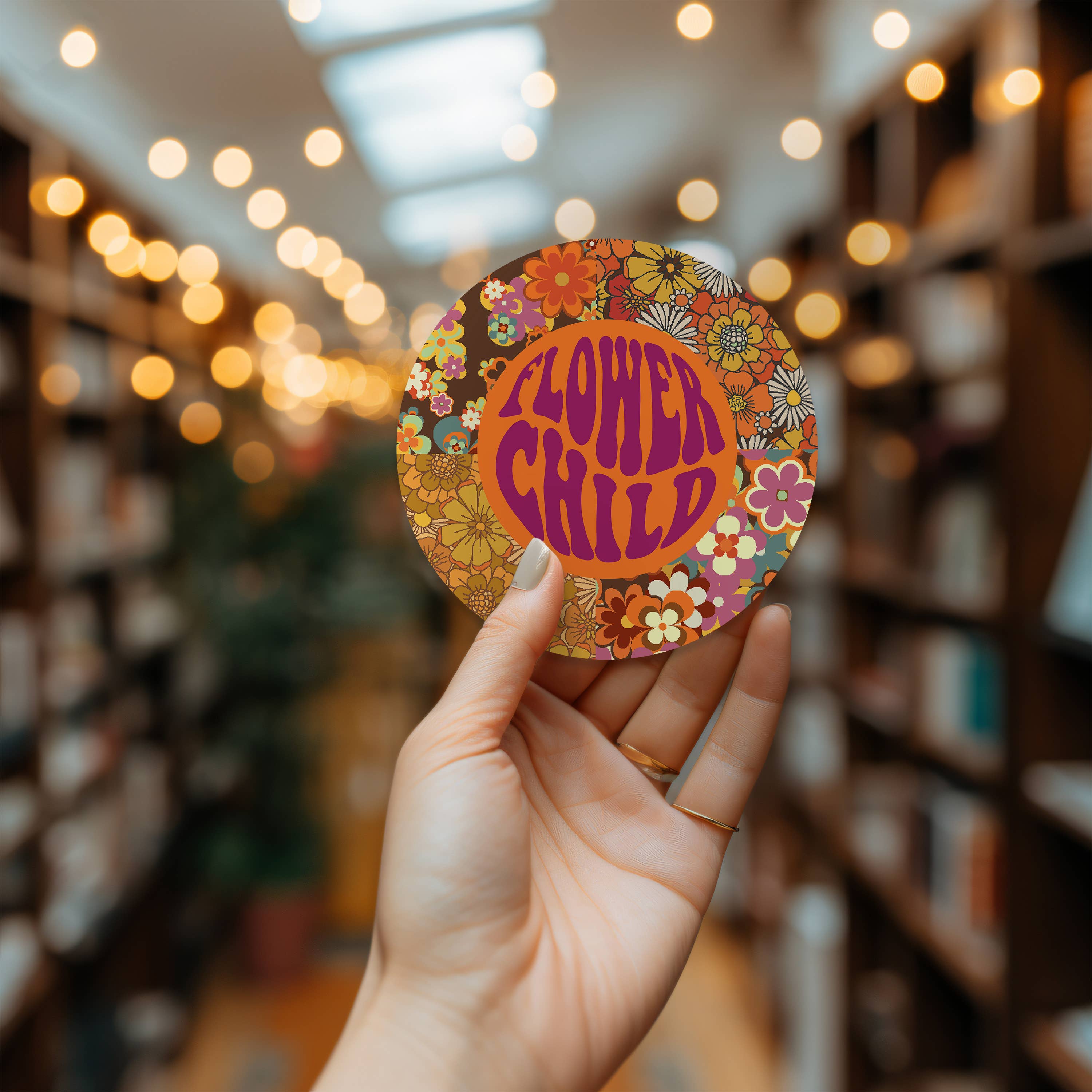 GiGi Thomas Designs - Wholesale Sticker - Flower Child Bumper Sticker2