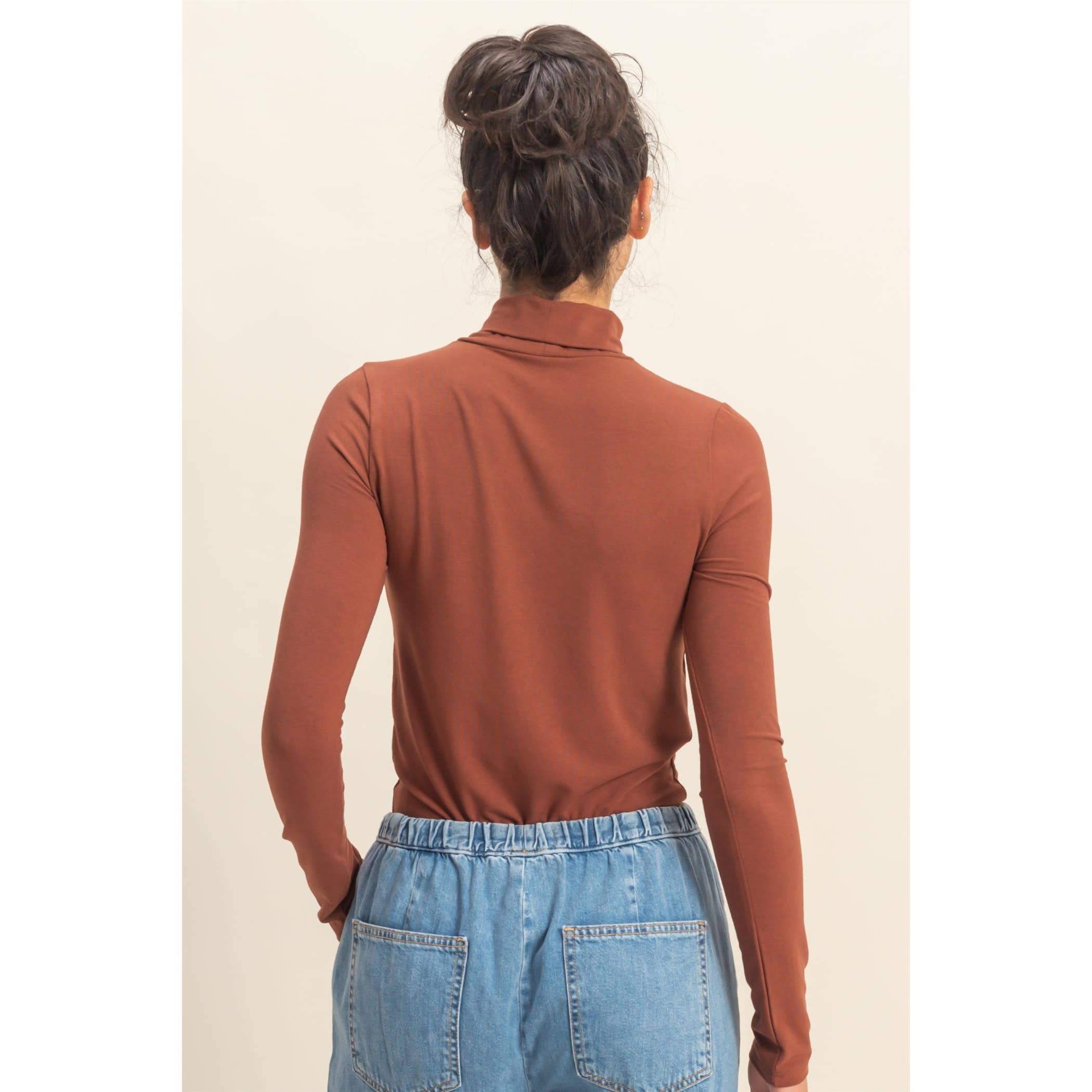 Double Zero - Wholesale Knit Top - Women's - Turtleneck Long Sleeve Fitted Top19