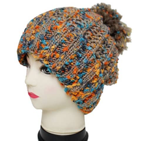Cap Zone - Wholesale Beanie - Dames - Veelkleurige bonte, grofgebreide muts2