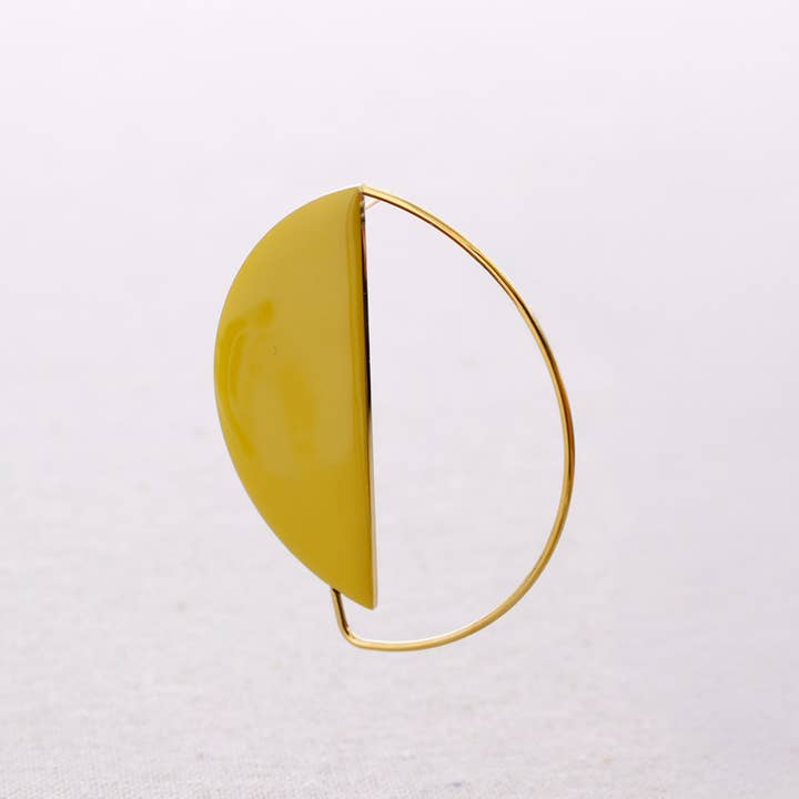 Boucles d'oreilles Acier Forme Géométrique Émail pour la vente par Sonata