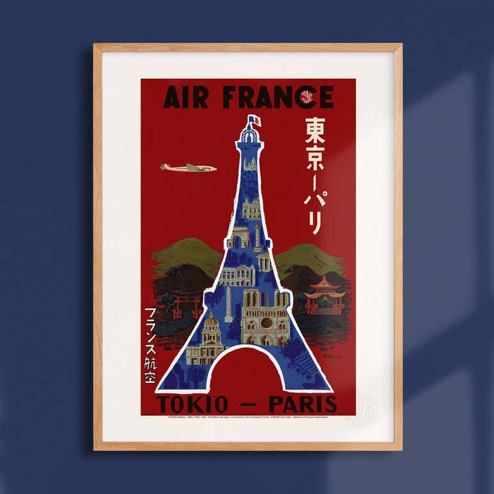 Affiche Air France / Tokio . Paris - AFL0062 pour la vente par Oneart