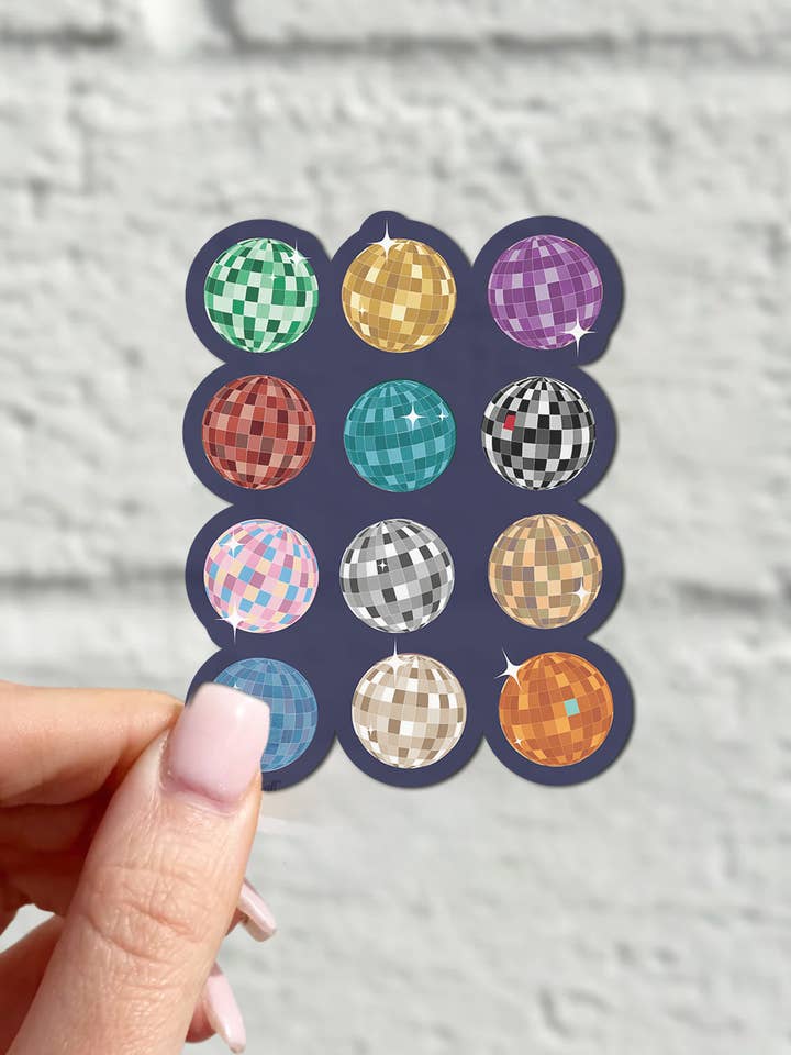 Concert Disco Sticker in Navy for wholesale by Girl Tribe Co