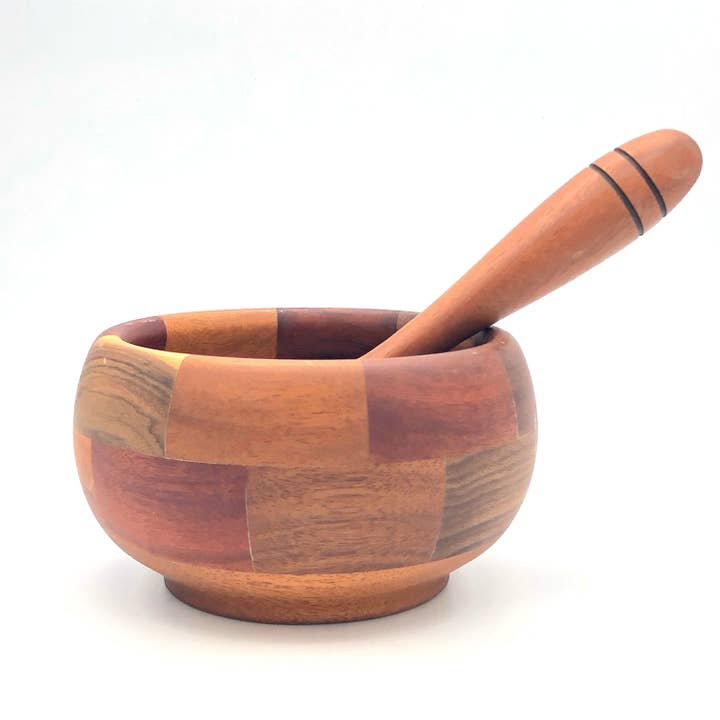 Tropical Hardwood Mortar & Pestle - Multi-Wood for wholesale by Women of the Cloud Forest