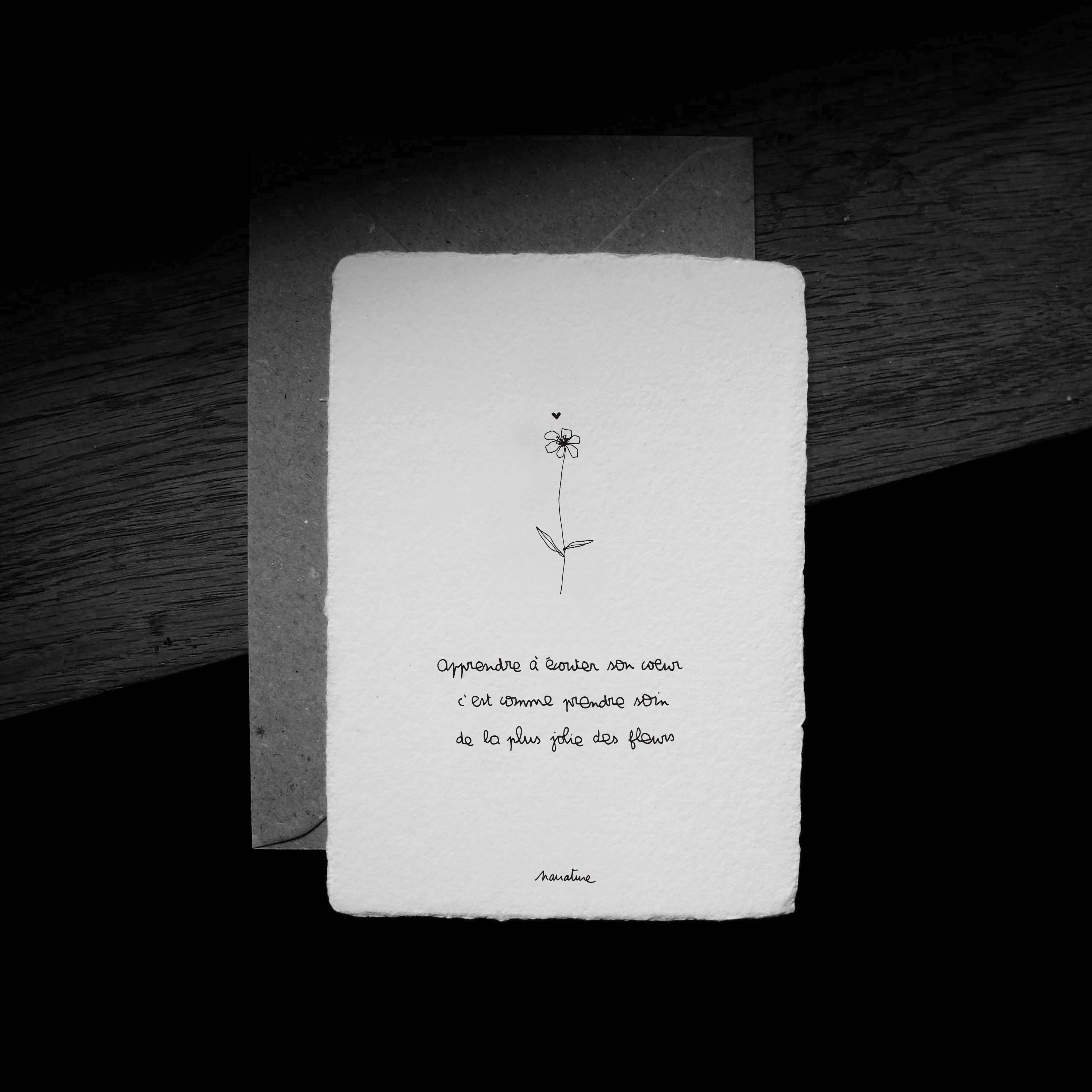 Narrature - Wholesale Love Card - Listen to your heart - 10x15 card and recycled envelope