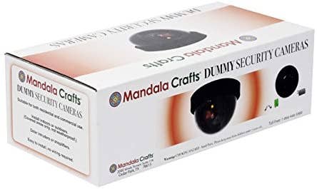 Mandala Crafts - Wholesale Outdoor Sign - Mandala Crafts 4 Dummy Fake Security Dome Cameras with Flashing Red LED Light CCTV Alert Warning Sticker Decal Signs5