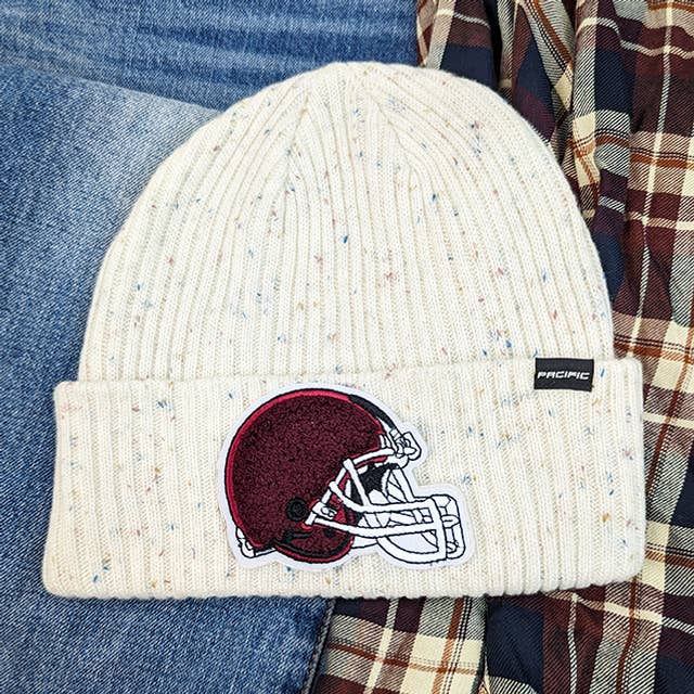 MAROON Fodbold Hat/Pocket Chenille Patch for engroshandel hos Trendy Transfers
