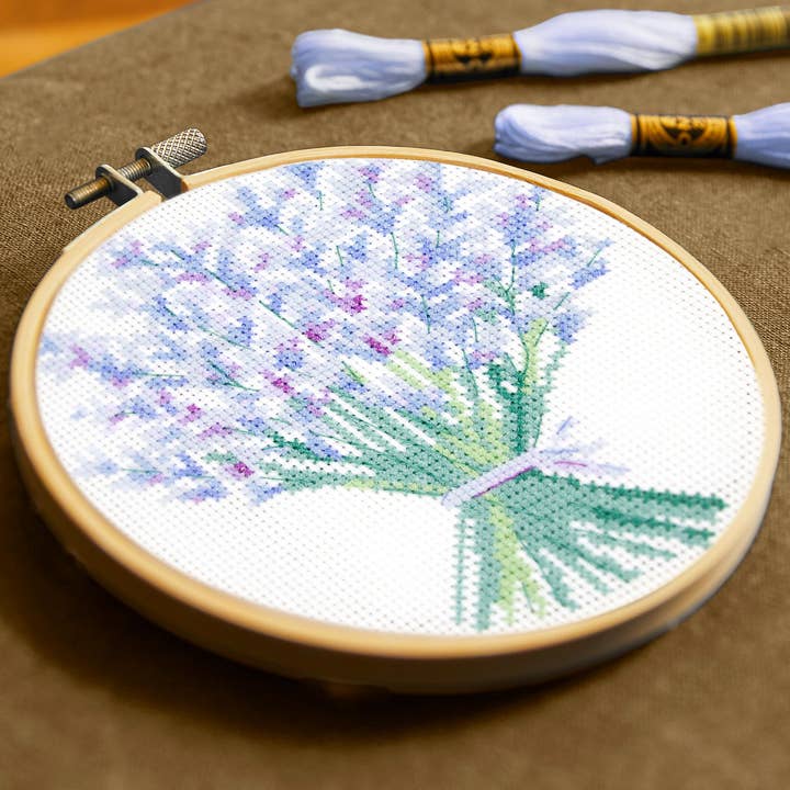 DMC - Wholesale Embroidery/Cross Stitch Supplies - DMC Designer Cross Stitch Kit - Lavender, BK1979S0
