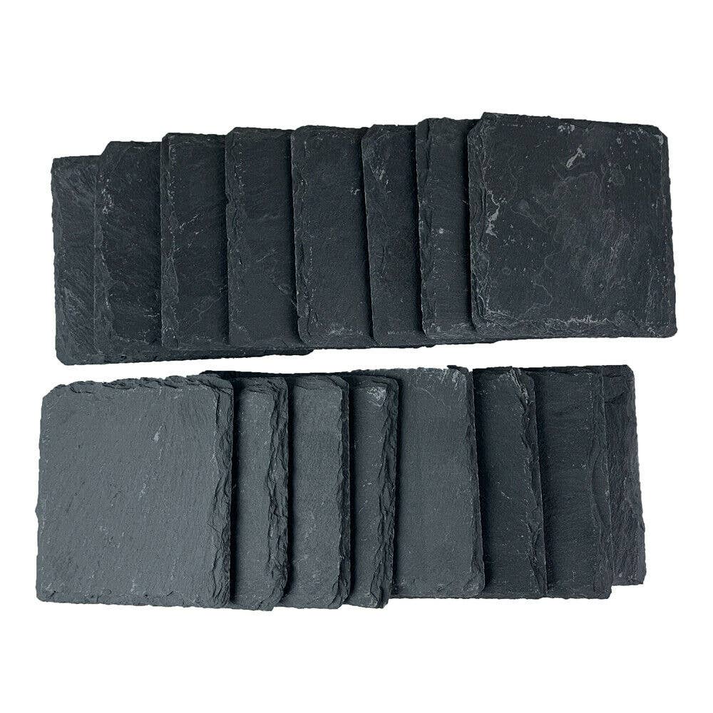 eBuyGB Craft Blanks - Vente Sous-verre - Sous-verres carrés en ardoise naturelle de 10 cm, design pour la maison1