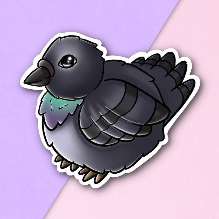 Autocollant découpé à la forme de pigeon | Cadeau | Papeterie | Mignon | Kawaii pour la vente par FuzziesArtDesigns