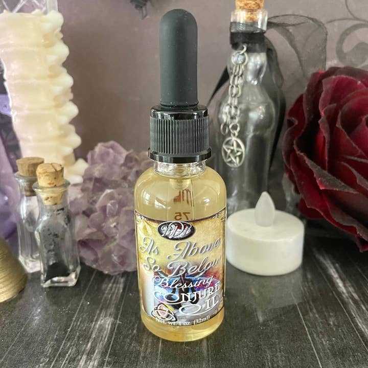 Black Dahlia Boutiques - Vente Accessoire de méditation - Huile pour conjure Blessings & Balance | Outils magiques | Witchcraft3