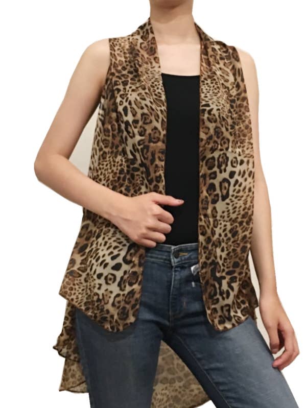 DESHENG ENTERPRISE - Wholesale Outerwear Vest - Women's - Leopard Print Vest 2170