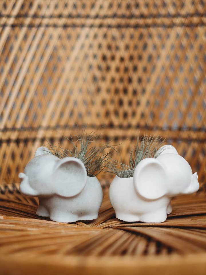 Handmade Elephant Decor | Elephant Concrete Planter | Elephant Cement Container for wholesale by The Market Made