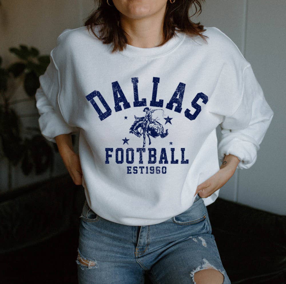 Shamaim - Wholesale Sweatshirt - Women's - DALLAS COWBOYS FOOTBALL Graphic Pullover Sweatshirt1