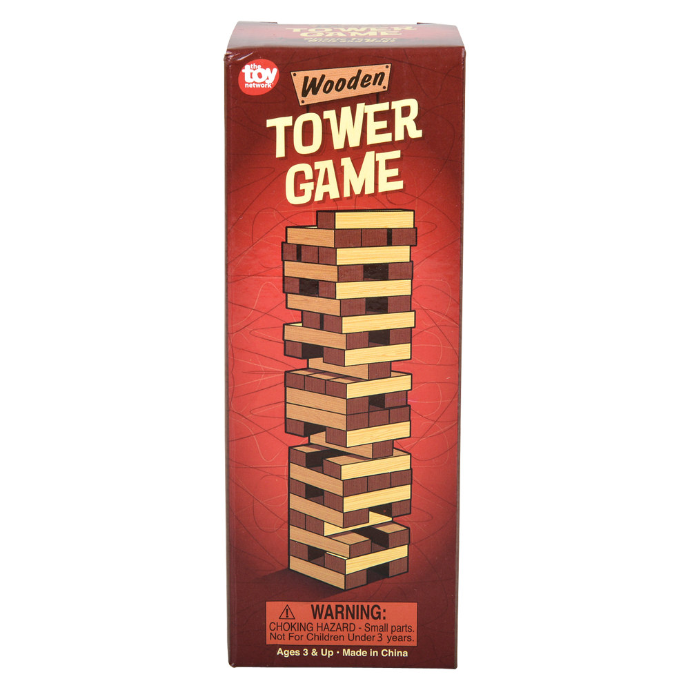 The Toy Network - Wholesale Board Game - 6" WOODEN TOWER GAME2