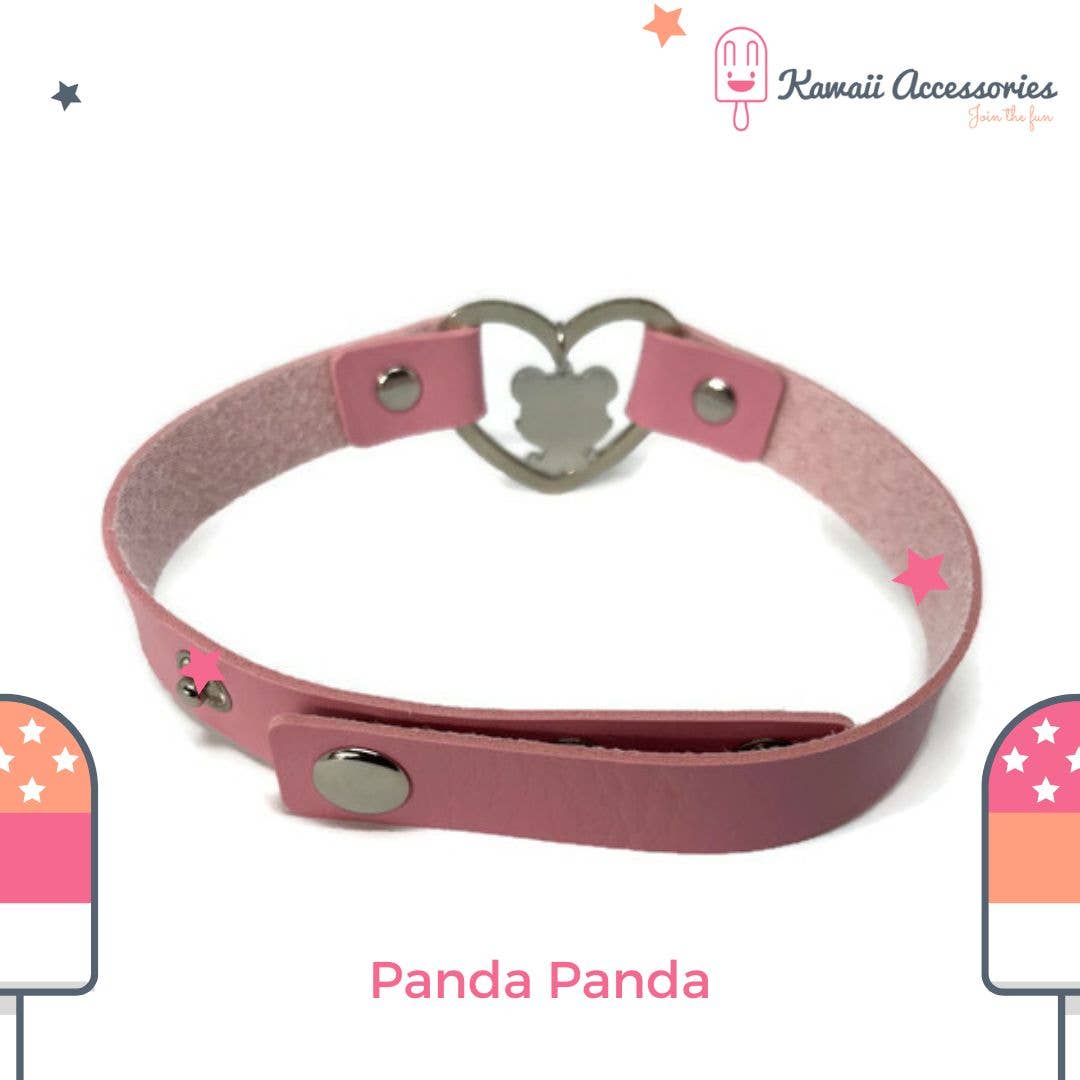 Kawaii Accessories by Kuroji - Wholesale Choker/Collar - Charming Panda Panda - Choker2